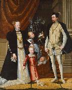 Giuseppe Arcimboldo Holy Roman Emperor Maximilian II. of Austria and his wife Infanta Maria of Spain with their children painting